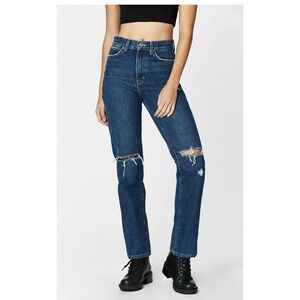 CARMAR WOMEN'S HIGH WAIST STRAIGHT LEG SLOUCHY RIGID RIPPED JEANS MSRP 228 SZ 28